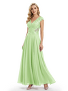 Beautiful Cap Sleeve Lace Chiffon A-Line Mother of the Bride dresses