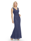 Mother of The Bride Dresses V-Neck Sleeveless Lace Mermaid Maxi Gown Elegant Flowy Formal Wedding Event Dress