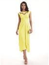 Elegant Bell Sleeves Chiffon A-line Midi Mother of The Bride Dresses