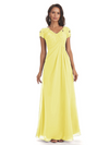 Elegant Short Sleeves Beaded Pleats A-line Floor-Length Mother of The Bride Dresses