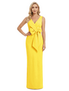 V-Neck Sheath Sleeveless Mother of The Bride Dress Crepe