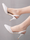 Pointed Toe Pearl Slingback High Heels For Women