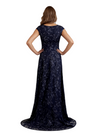 Elegant Lace Square Neck Side Slit Long Mother of The Bride and Groom Dresses For Wedding