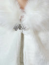 Soft Faux Fur With Rhinestone Wraps