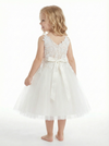 Sweet Ivory Lace Flower Girl Dress with Tulle Skirt for Weddings and Special Occasions