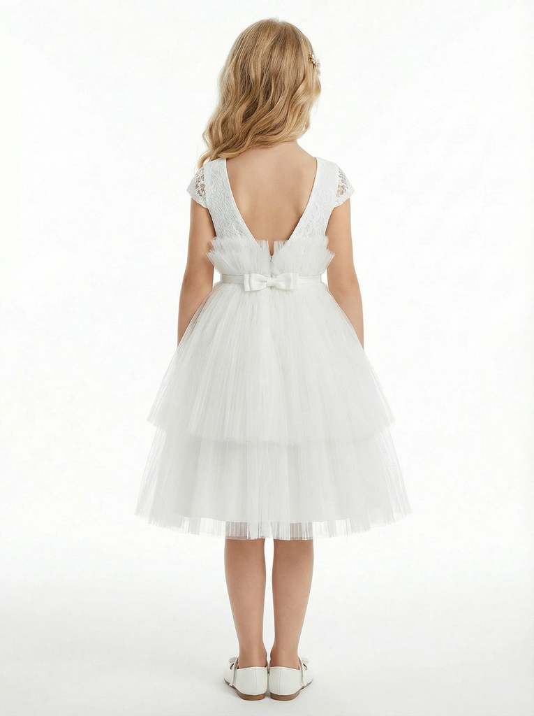 Spaghetti-Straps Princess Dress Flower Girl Dress Birthday Party Dresses