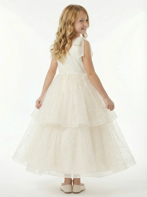 Spuffy Communion Dress For Wedding  Flowers Pageant Dress Evening Gowns