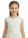 Lace Cap Sleeve Bow Princess Dress Flower Girl Dress Birthday Party Dresses