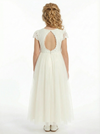 Lace A-line Tulle Cap Sleeve Princess Dress Flower Girl Dress Birthday Party Dresses