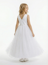 Sweety Beads Sleeveless V-neck Princess Dress Flower Girl Dress Birthday Party Dresses