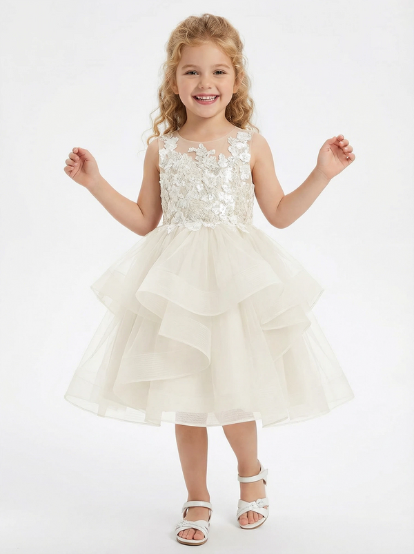 Lacey Bell Communion Dress For Wedding  Flowers Pageant Dress Evening Gowns