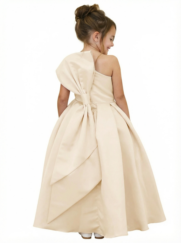 Wedding Flowers Girl Gowns One Shoulder Pageant Dress Flower Princess Dress