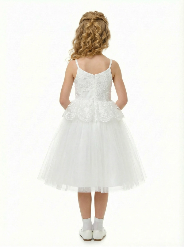 Lace Wedding Flowers Girl Gowns Boho Bridemaid Pageant Dress Flower Princess Dress Gowns