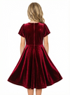 Wedding Flowers Girl Gowns Boho Velvet Dress Flower Princess Dress Gowns Knee Length
