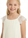 Flower Birthday Dress Gilsr Party Dress Chiffon Boho Communion Wedding Guest Gowns Cap Sleeve