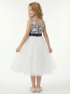 Girls Dresses for Wedding Lace Party Dress Tea Length Bow Sash Boho Communion Dresses