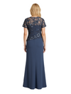 Trendy Short Sleeves Lace Chiffon A-line Mother of The Bride Dresses Slit