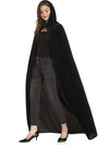 1pc Black Velvet Death Cape - Halloween Costume for Adult Cosplay Skeleton