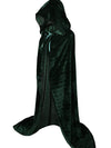 1pc Black Velvet Death Cape - Halloween Costume for Adult Cosplay Skeleton