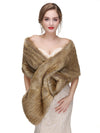 Women's Large Faux Fur Stole Bridal Winter Fur Wraps and Shawls Wedding Faux Mink Shrug for Bridesmaids