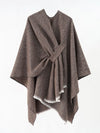 Women's solid color autumn and winter imitation cashmere shawl monochrome cape solid color shawl