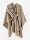 Women's solid color autumn and winter imitation cashmere shawl monochrome cape solid color shawl