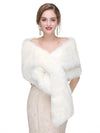 Women's Large Faux Fur Stole Bridal Winter Fur Wraps and Shawls Wedding Faux Mink Shrug for Bridesmaids