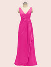Elegant V-neck Unique Long Soft Satin Formal Prom Dresses 2023 Online