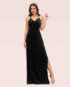 Sexy Velvet Criss Cross V-neck Long Mermaid Party Prom Dresses Online