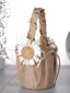 Retro Cotton Linen Flower Basket Flower Basket Rattan Daisy Decoration, HL-5722
