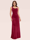 Sexy Cowl Neck Velvet Spaghetti Straps Long Bridesmaid Dresses Online For Sale