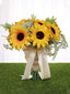 Wedding Flower For The Groom And Bride, Simulated Sunflower Wedding Bouquet, WF02