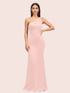 Sexy Mermaid One Shoulder Soft Satin Long Bridesmaid Dresses Online