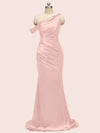 Sexy Mermaid One Shoulder Long Soft Satin Evening Prom Dresses Online