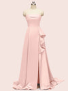 Elegant Strapless Long Soft Satin Formal Prom Dresses For Women