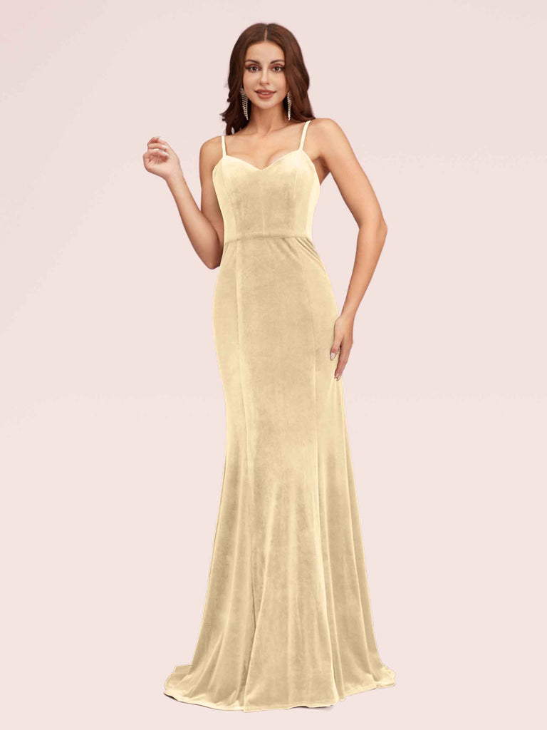 gold velvet bridesmaid dresses Burnished Gold Velvet V-Neck Bridesmaid Dress A-Line Floor-Length