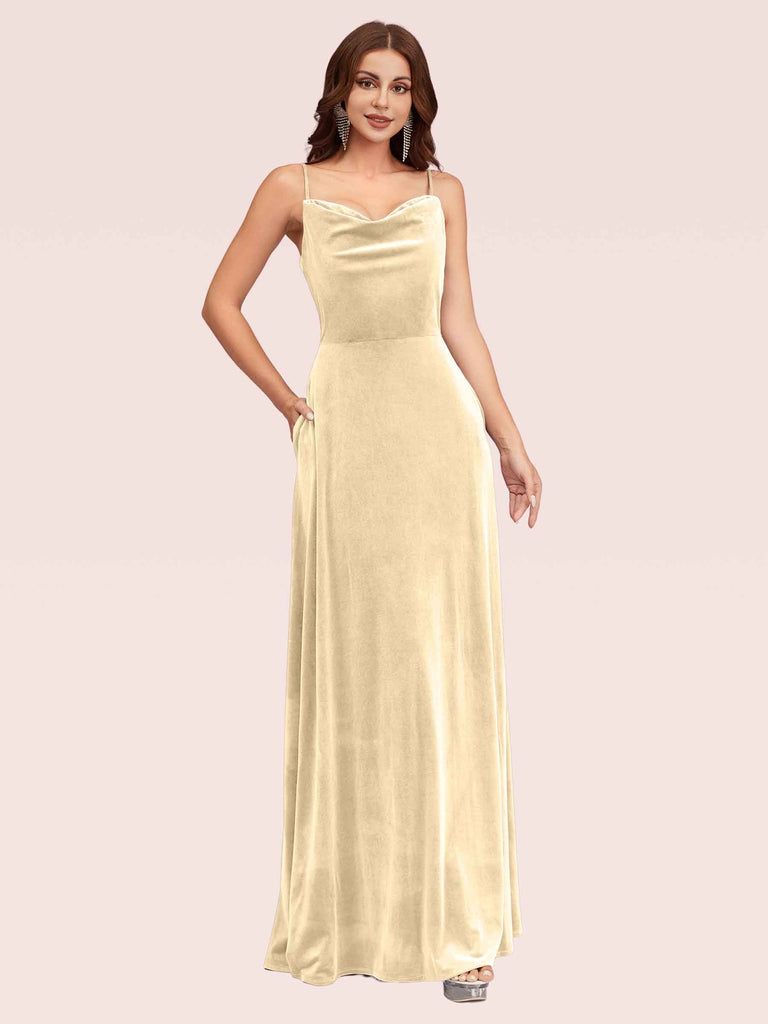 Sexy Spaghetti Straps Velvet Long Graduation Prom Dresses Online Sexy Spaghetti Straps Velvet Long Graduation Prom Dresses Online