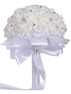 Wedding Flower For The Groom And Bride, Simulated Rose Wedding Bouquet, WF03