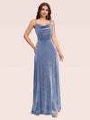 Sexy Velvet Spaghetti Straps Long Bridesmaid Dresses Online