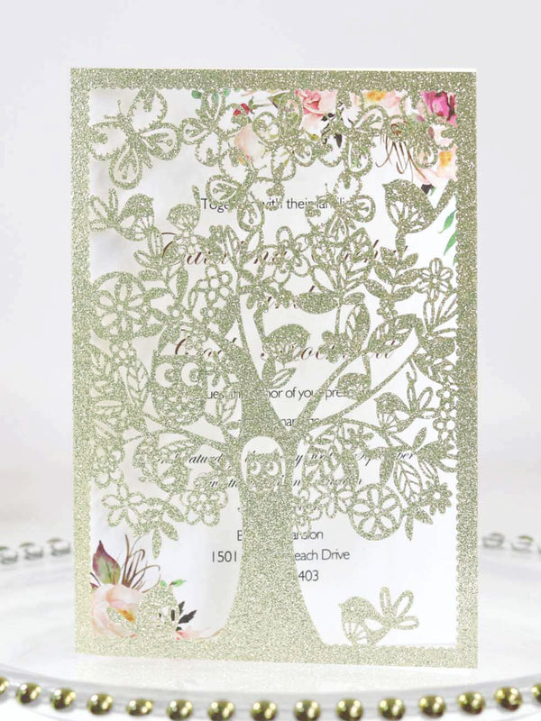 Creative Greeting Card Wedding Invitation Letter,Holiday Hollow Out Invitation, HK-390