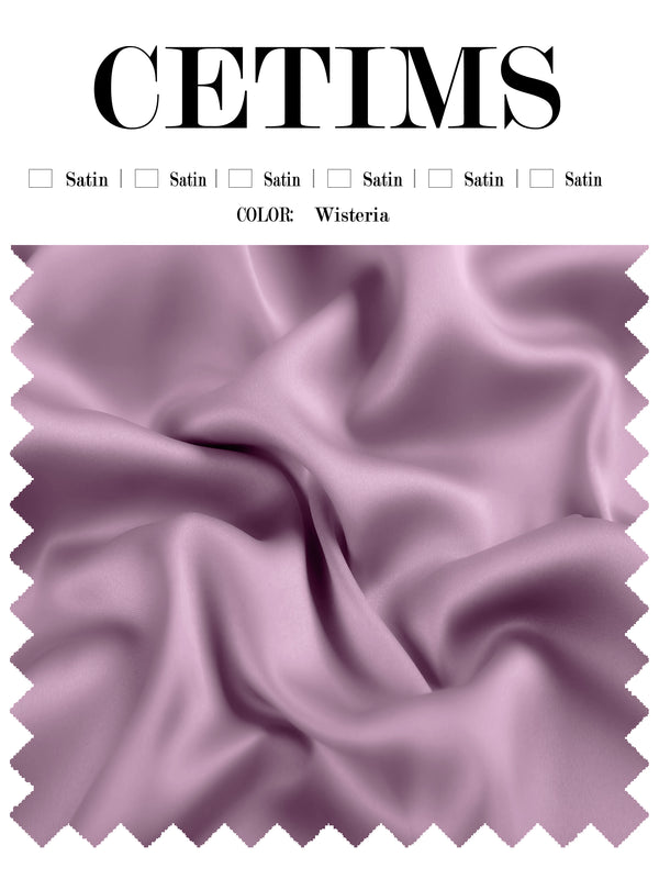Soft Satin Fabric Swatch Wisteria