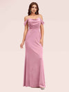 Elegant Cold Shoulder Long Mermaid Velvet Bridesmaid Dresses Online