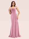 Modern Velvet Spaghetti Straps Long Mermaid Bridesmaid Dresses Online For Sale