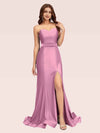 Sexy Side Slit Stretchy Jersey Long Mermaid Bridesmaid Dresses Online