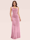 Sexy Cowl Neck Velvet Spaghetti Straps Long Evening Prom Dresses Online