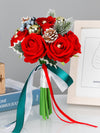 Wedding Flower For The Groom And Bride, Simulated Rose Wedding Bouquet, WF07