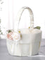 Satin Flower Lace Bow Small Portable Flower Basket, HL-5778