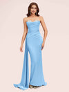 Sexy Sweetheart Long Silky Soft Satin Mermaid Bridesmaid Dresses