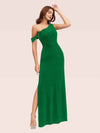 Sexy One Shoulder Side Slit Long Velvet Bridesmaid Dresses Online For Sale