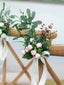New Simulation Decorative Chair Back Flower Forest Eucalyptus Green Plant Outdoor Backrest Decorative Flower, CF17083